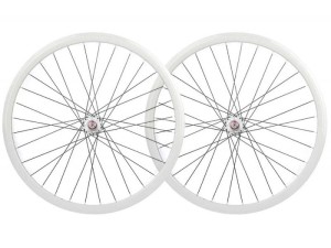 Zestaw kół torowych ostre koło biały Santafixie 30 mm 