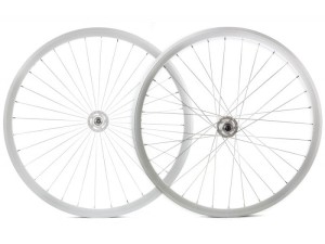 Zestaw kół torowych ostre koło biały Santafixie 30 mm Przód koło na słoneczko