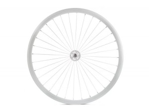 Koło Białe przód ostre koło torowe  Santafixie 30 mm Zaplot na słoneczko 