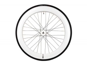 Koło Białe przód ostre koło torowe Santafixie 60 mm + Opona
