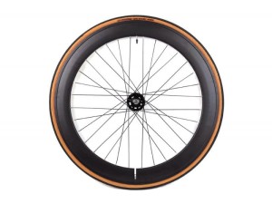 Koło Czarne  przód ostre koło torowe  Santafixie 60 mm + Opony Czarno Beżowe 