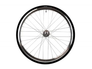 Koło Srebrne przód ostre koło torowe Santafixie 30 mm + Opony 