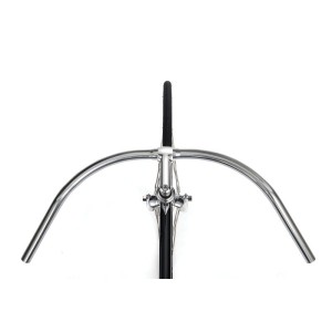 Kierownica ostre koło retro szosa srebrna 25,4