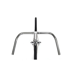 Kierownica retro szosa srebrna 25,4