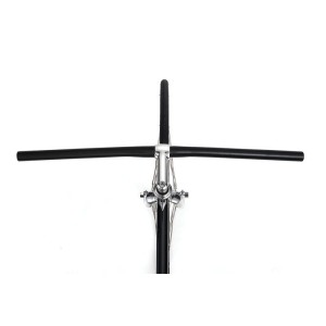 Kierownica ostre koło czarna prosta 25,4 62 cm