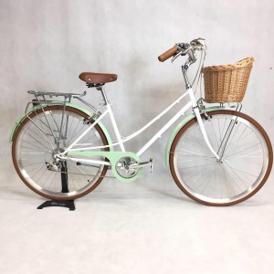 Baluma rower dwuruka biało miodowo miętowy miejski retro