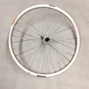 koło szosówka rowerowe kaseta 28 srebrne tył