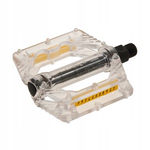 Pedały rowerowe transparentne 9/16 Platformowe