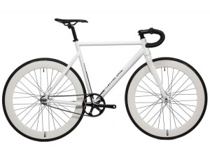 Rower SANTAFIXIE RAVAL Biały  60mm Single Speed ostre koło KIEROWNICA BARANEK