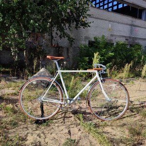 Baluma Rower miejski Single speed ostre koło Matowy Miód 