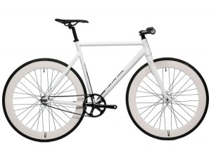 Rower SANTAFIXIE RAVAL Biały 60mm Single Speed ostre koło KIEROWNICA RISER